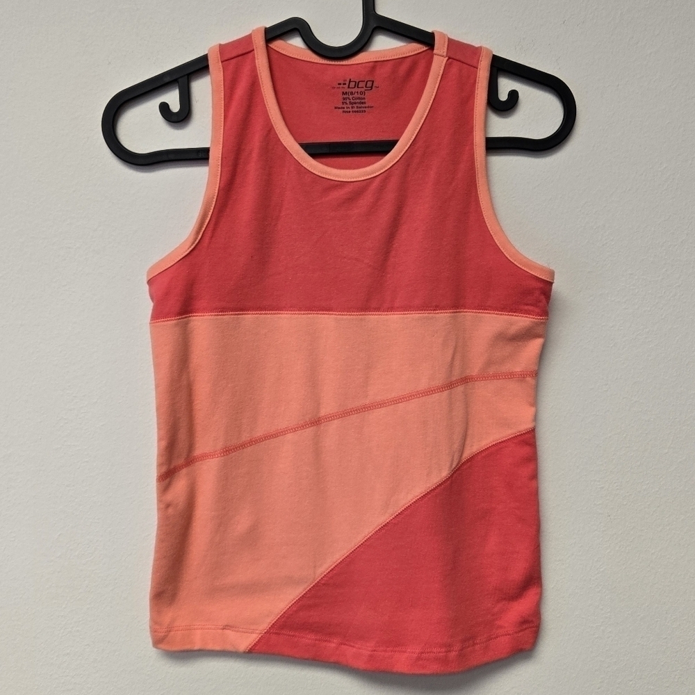 BCG Racer Back Athletic Colorblock Top Coral M (8 / 10)